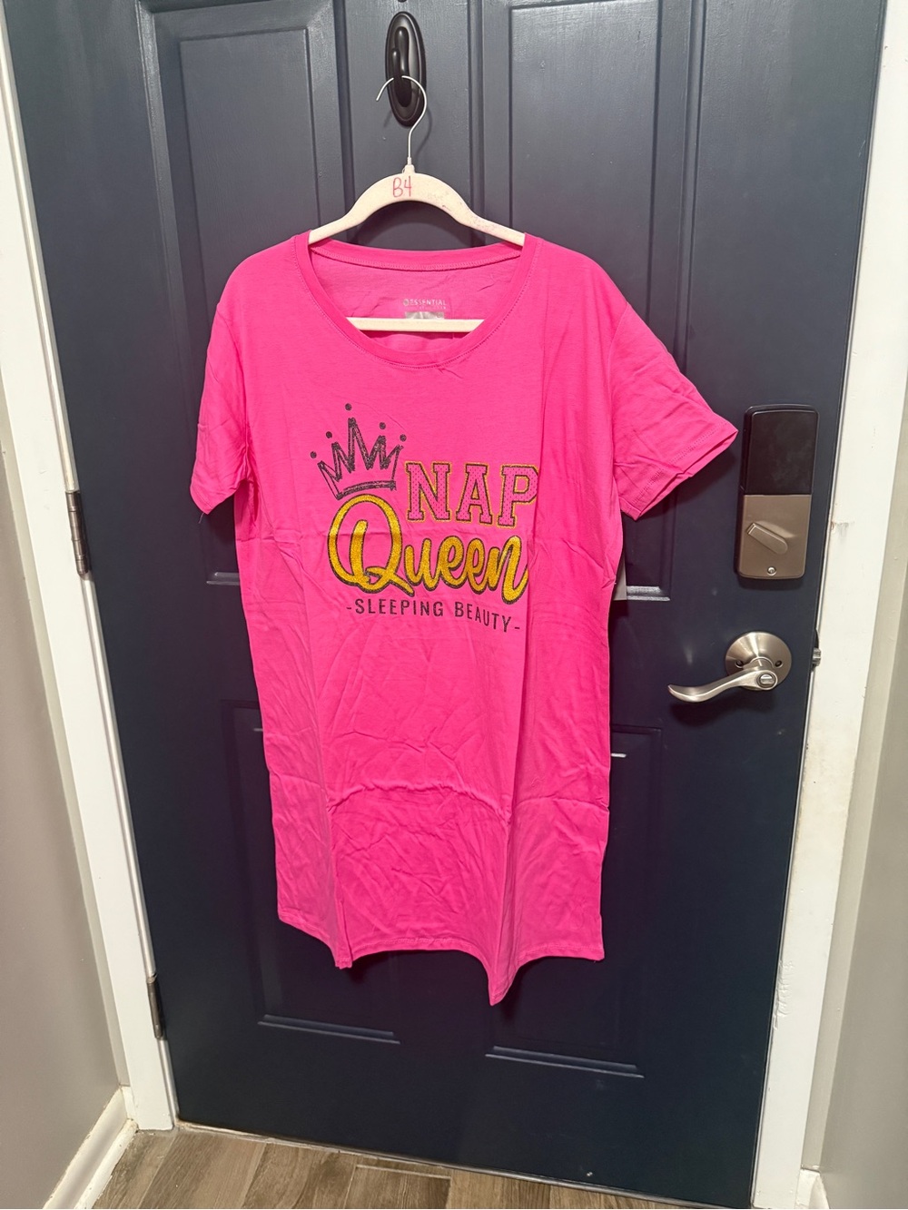 Essentials Hot Pink Crewneck Sleep Shirt extra long.